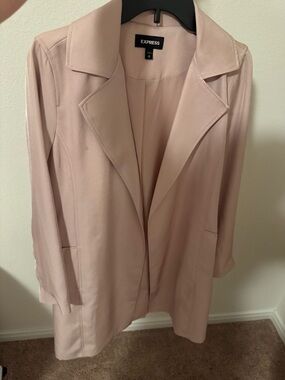 Express Women's Light Pink Trench Long coat